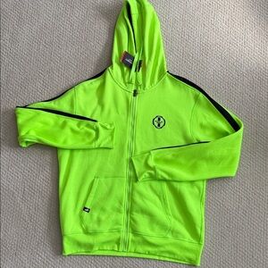 Polo Neon Green Zip-Up Hoodie
